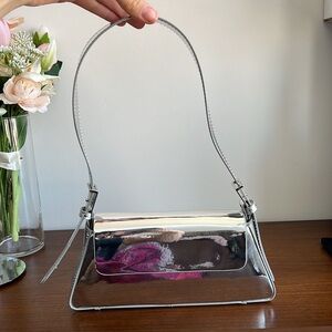 Zara Silver Shoulder Purse
